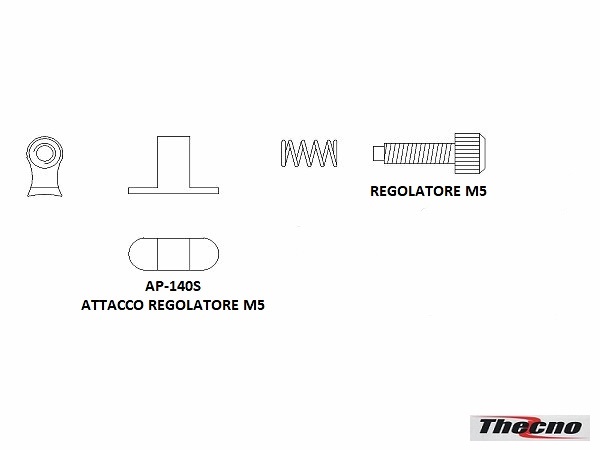 Cod:AP-140S - ATTACCO REGOLATORE M5 IN ALLUMINIO  AP-140S - Thecnoline